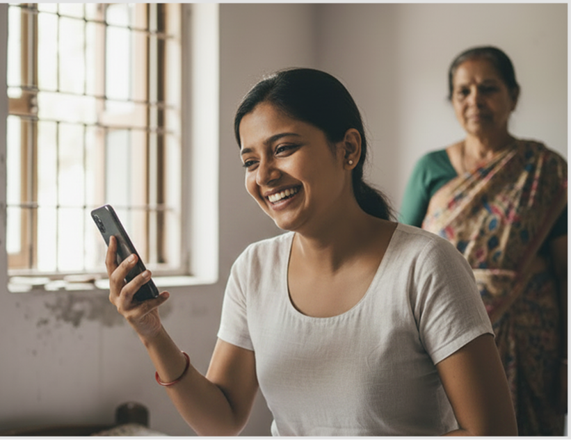 Patient using AskADoc on a phone